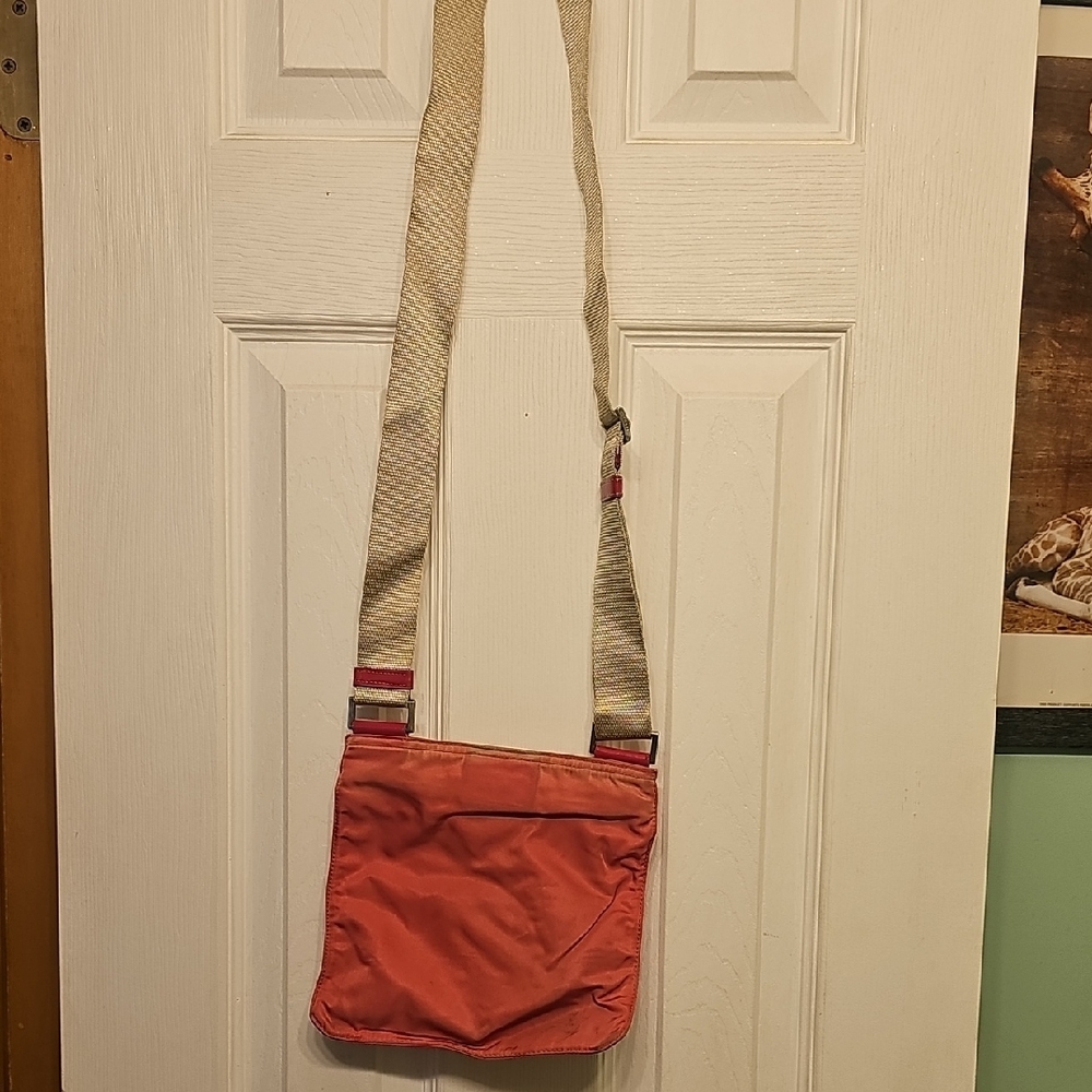 Prada Coral and Beige Crossbody Bag - Picture 2 of 12